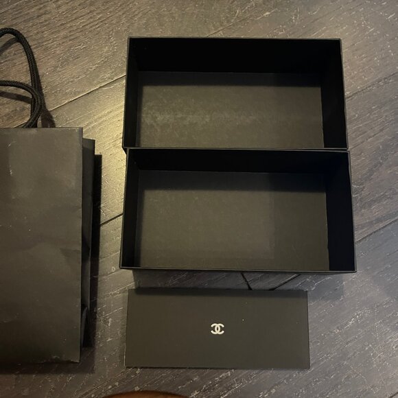 Chanel black white empty sunglass box storage decoration Gift Box size small - Picture 5 of 12